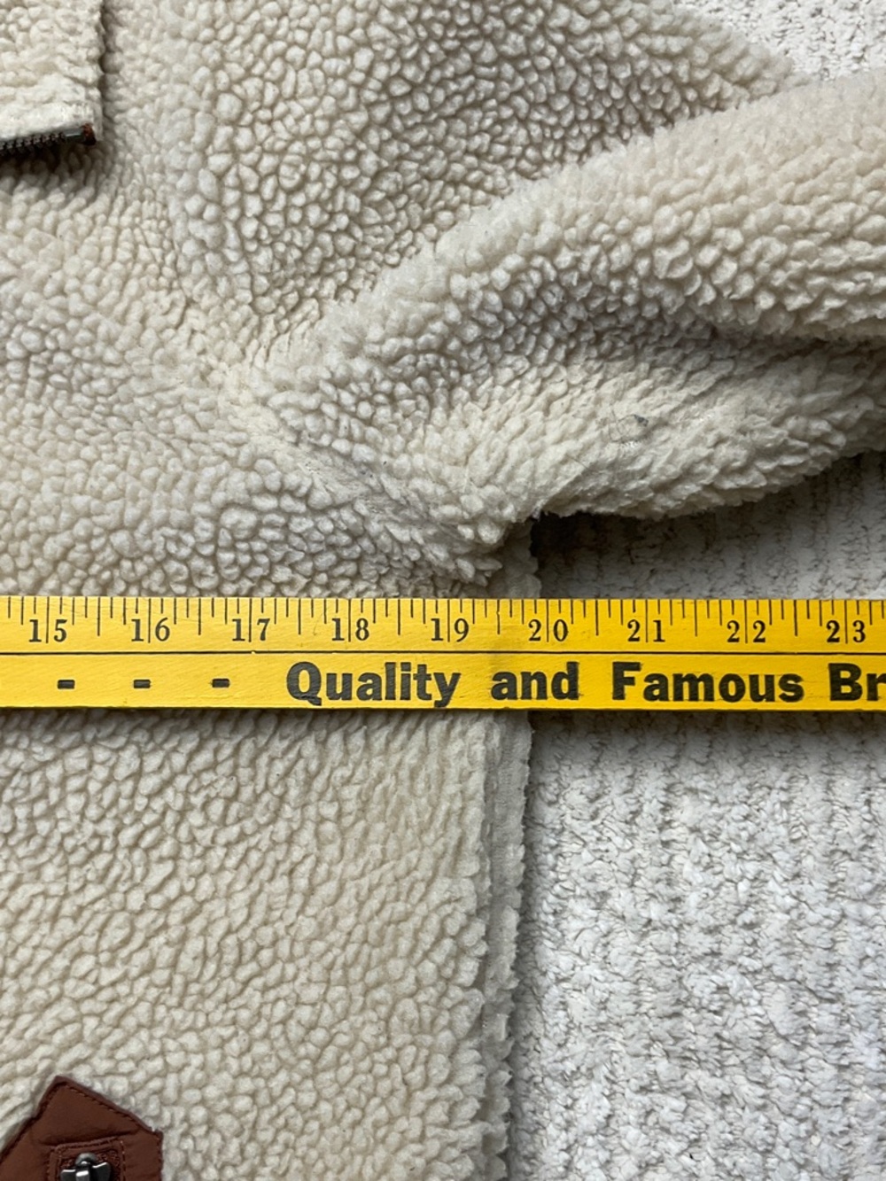 Patagonia Women's Divided Sky Jacket Sherpa with Brown Trim Size Medium - Picture 9 of 16